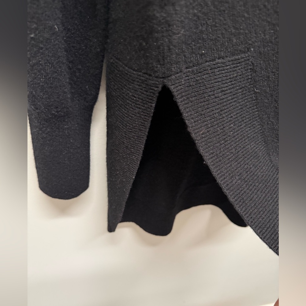 J.Crew Women's Italian Cashmere Side-Slit Tunic in Black - Picture 3 of 10